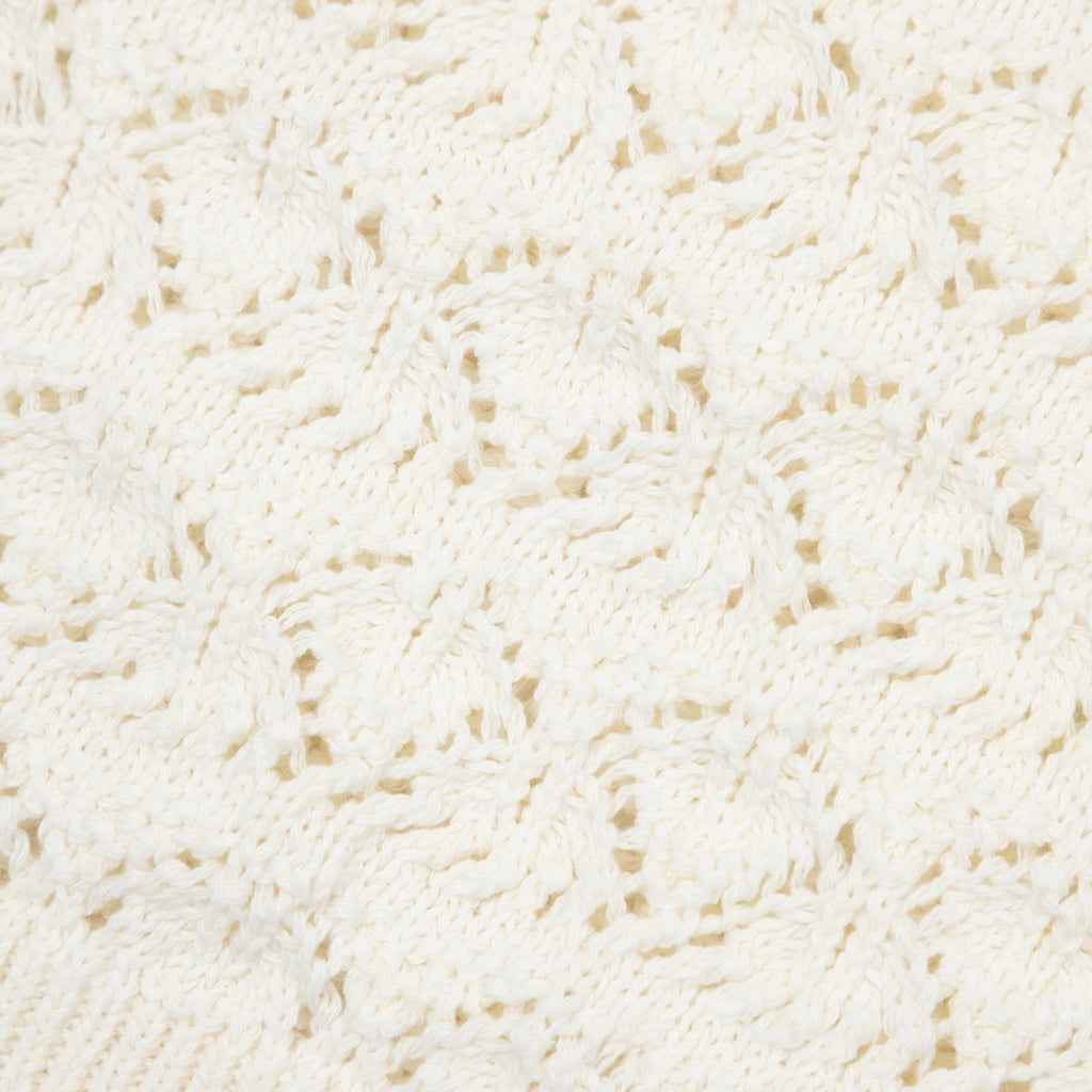 Womens Noisy May Laika Tie Knit Top in OFF WHITE