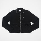 Womens OBEY Amelie Button Down Sweater in OFF BLACK