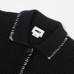 Womens OBEY Amelie Button Down Sweater in OFF BLACK