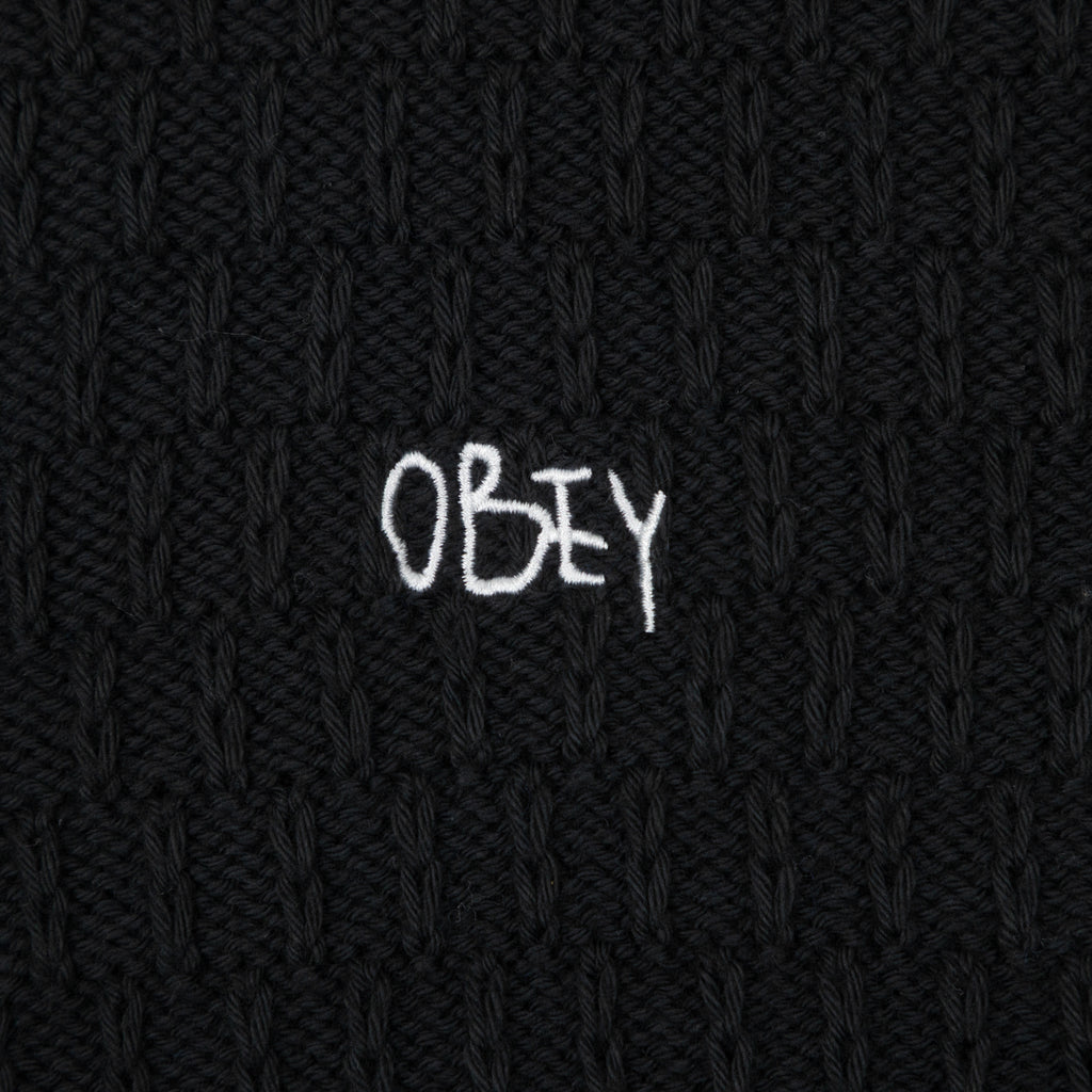 Womens OBEY Amelie Button Down Sweater in OFF BLACK