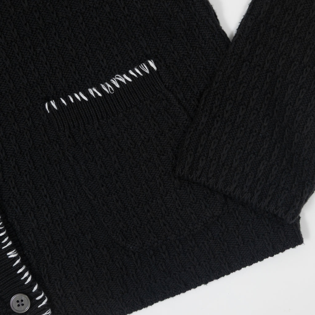 Womens OBEY Amelie Button Down Sweater in OFF BLACK