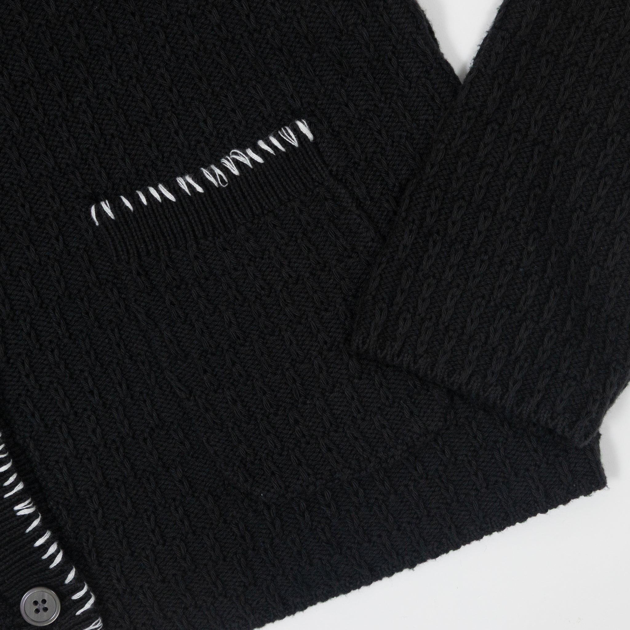 Womens OBEY Amelie Button Down Sweater in OFF BLACK