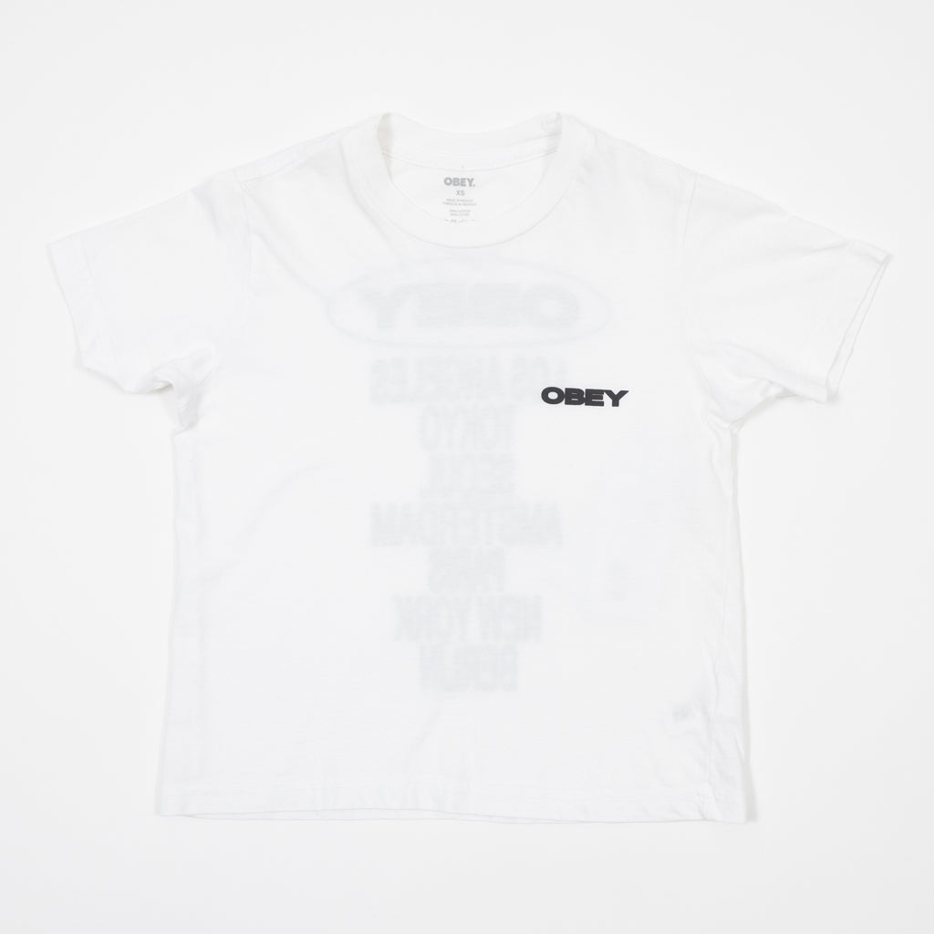 Womens OBEY Cities T-Shirt in WHITE