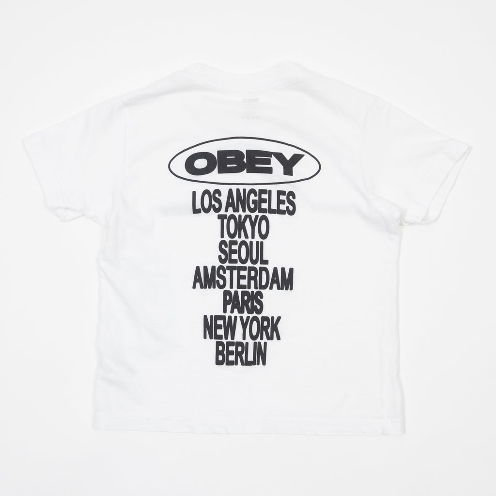 Womens OBEY Cities T-Shirt in WHITE