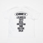 Womens OBEY Cities T-Shirt in WHITE