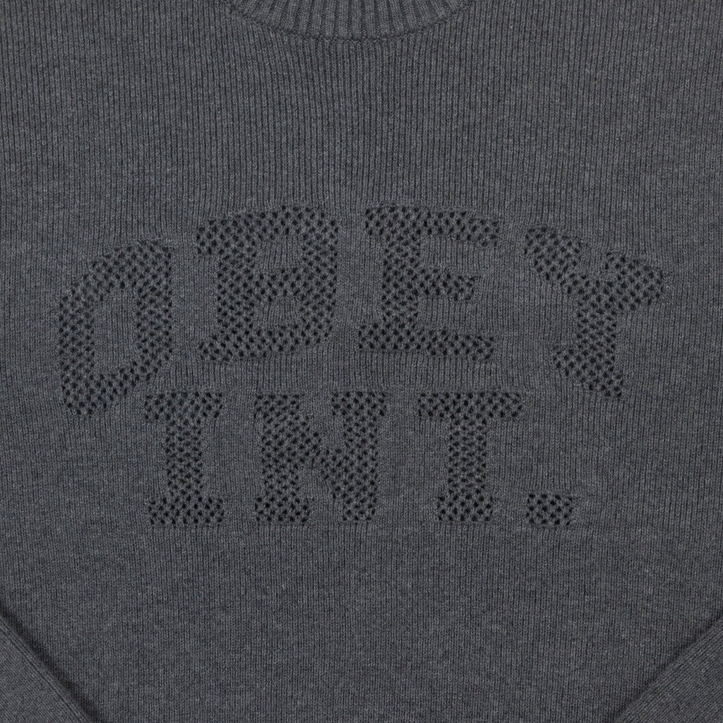 Womens OBEY League Crew Sweater in HEATHER GREY