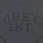 Womens OBEY League Crew Sweater in HEATHER GREY