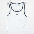 Womens OBEY Loren Rib Tank Top in WHITE