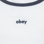 Womens OBEY Loren Rib Tank Top in WHITE