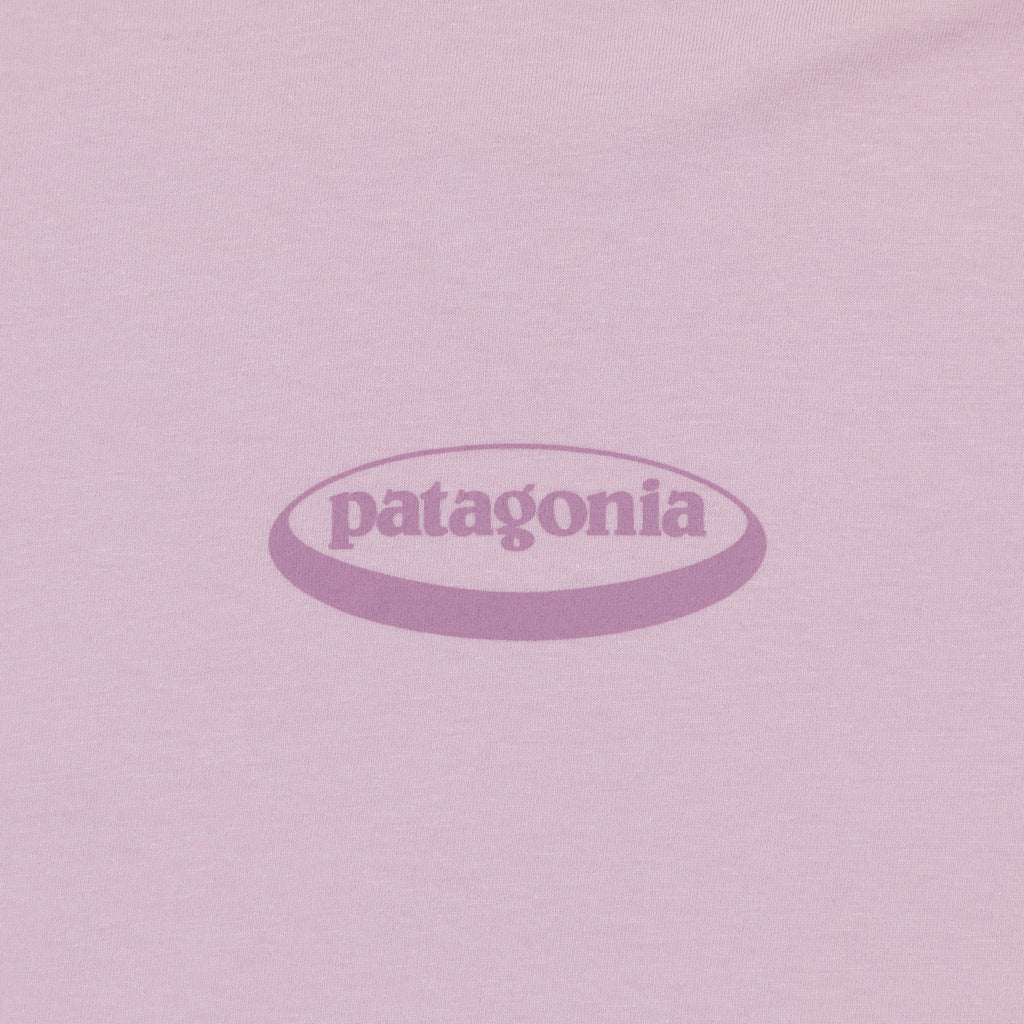 Womens PATAGONIA '95 Oval Logo Oversized T-Shirt in QUIET VIOLET