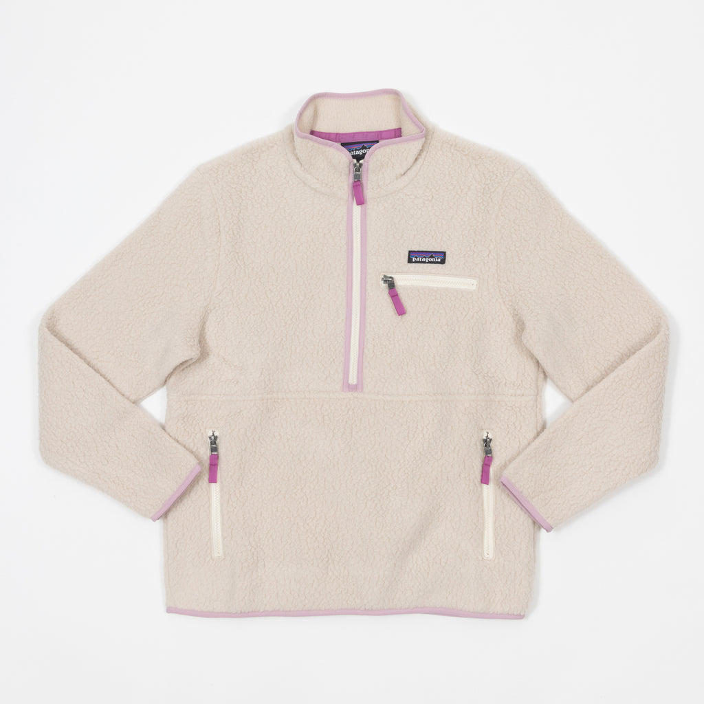 Womens PATAGONIA Retro Pile Marsupial Pullover in DARK NATURAL