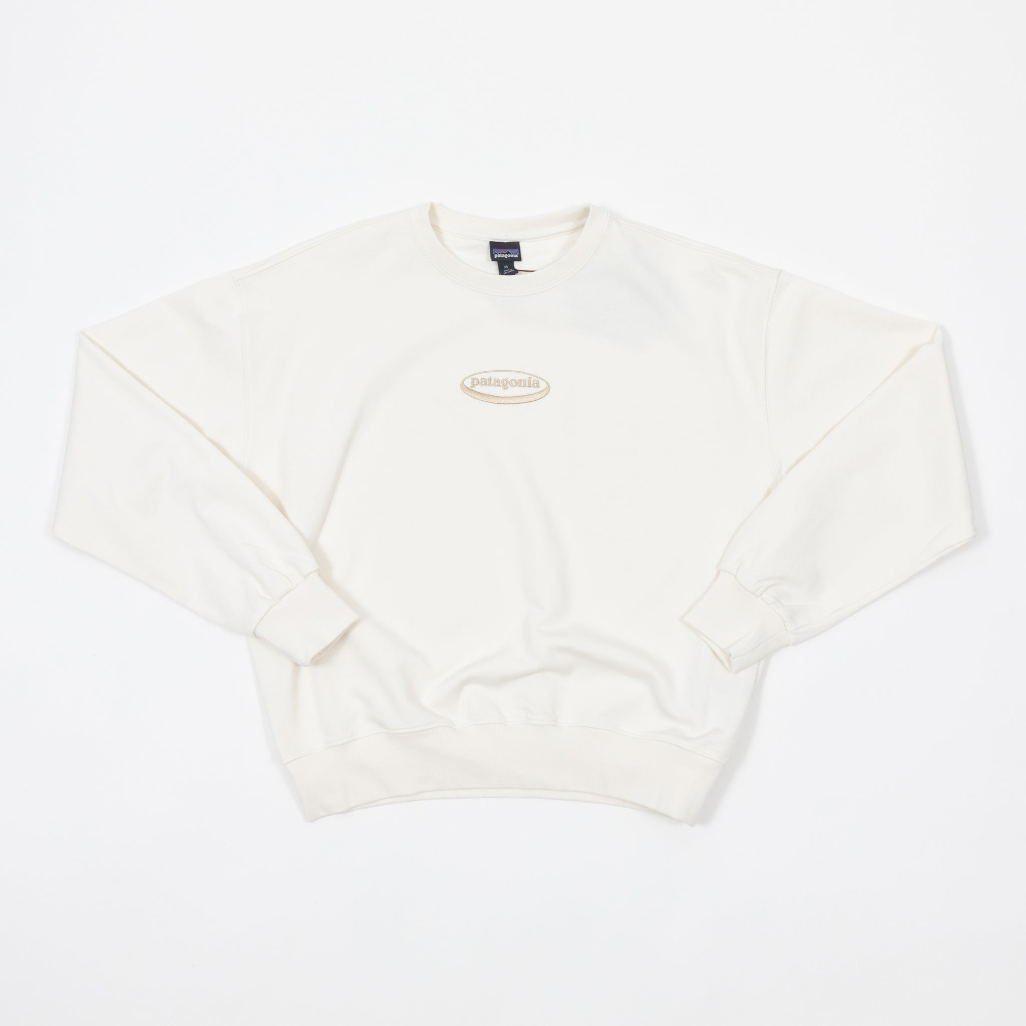 Womens PATAGONIA '95 Oval Logo Daily Crew in WOOL WHITE