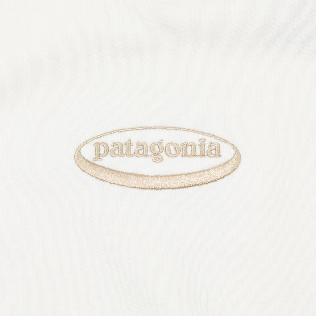 Womens PATAGONIA '95 Oval Logo Daily Crew in WOOL WHITE
