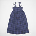 Womens SANTA CRUZ Curved Strip Midi Dress in LAVENDER BLUE CHECK