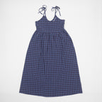 Womens SANTA CRUZ Curved Strip Midi Dress in LAVENDER BLUE CHECK