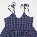 Womens SANTA CRUZ Curved Strip Midi Dress in LAVENDER BLUE CHECK