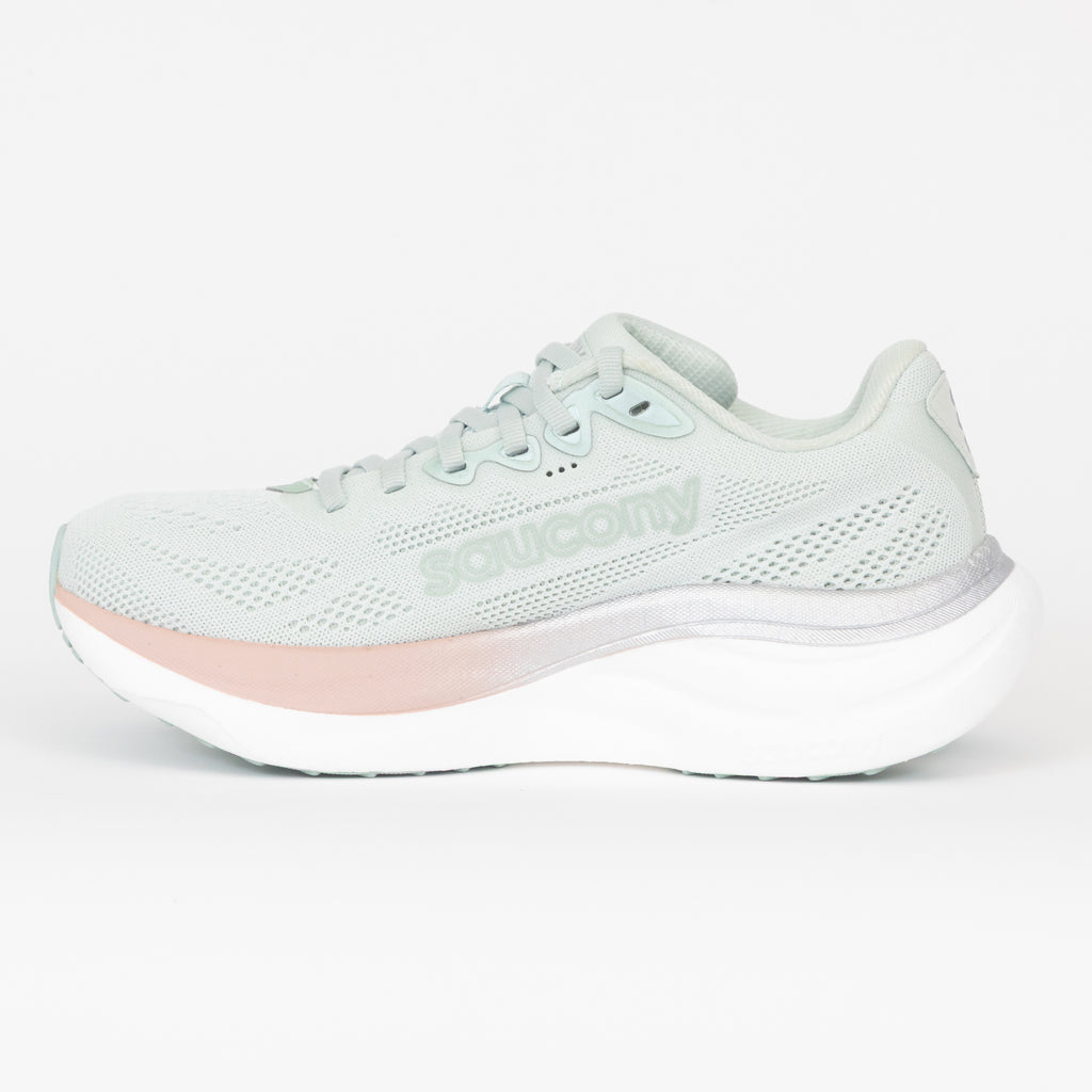 Womens SAUCONY Ride 19 Running Trainers in MIST / CAMEO