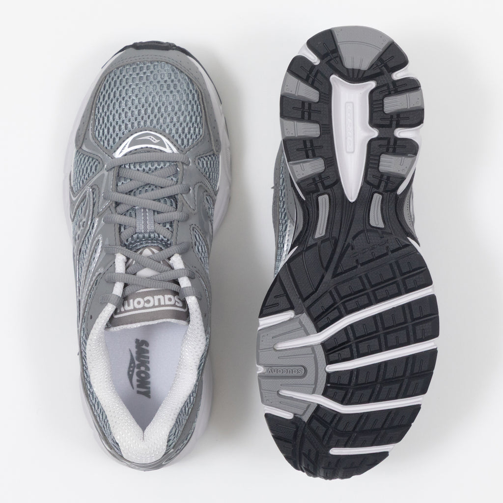 Womens SAUCONY Ride Millennium Trainers in GREY/SILVER