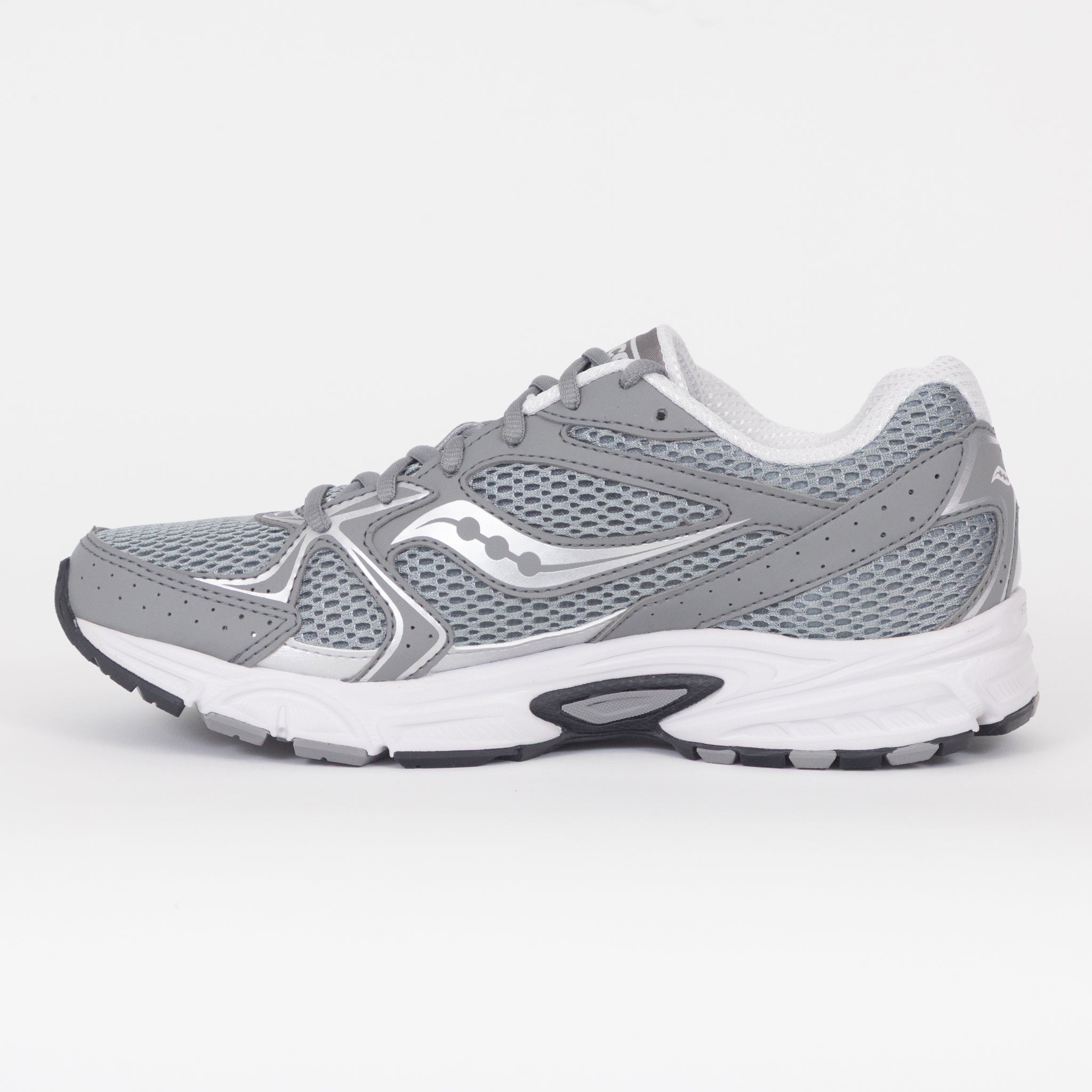 Womens SAUCONY Ride Millennium Trainers in GREY/SILVER