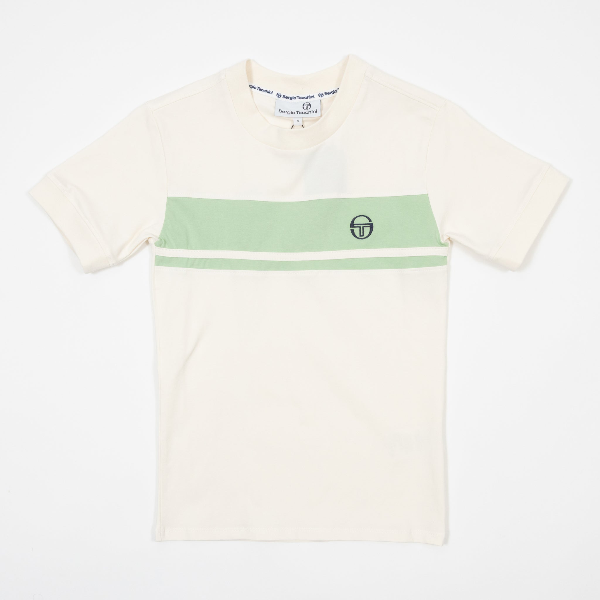 Womens SERGIO TACCHINI Miss Masters T-Shirt in Cream & Green