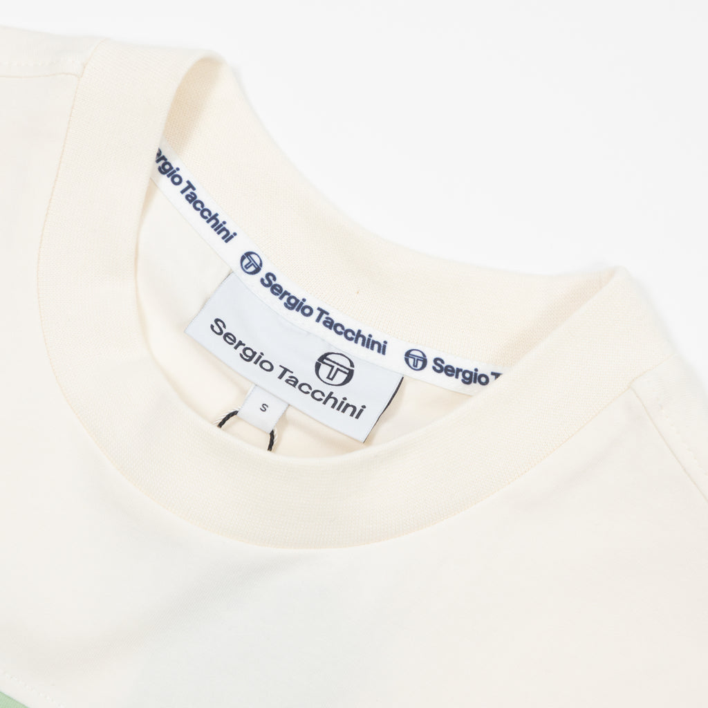 Womens SERGIO TACCHINI Miss Masters T-Shirt in Cream & Green