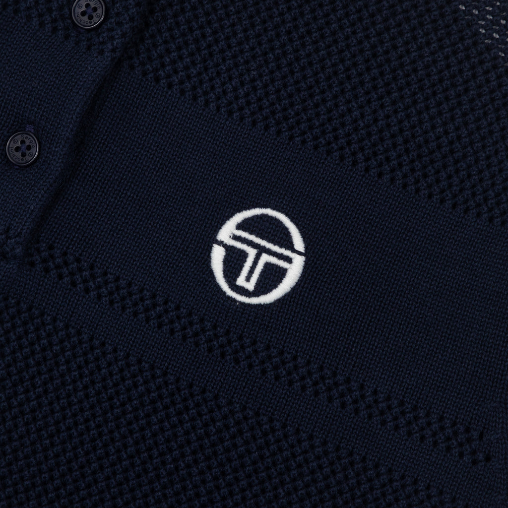 Womens SERGIO TACCHINI Sienna Knitted Polo shirt in Navy