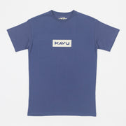 KAVU Word Block T-Shirt in BLUE