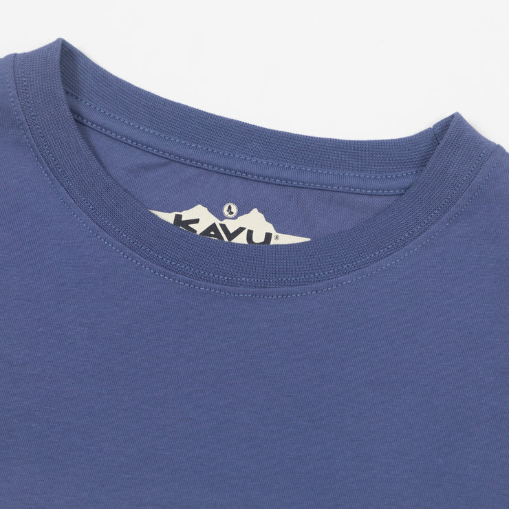 KAVU Word Block T-Shirt in BLUE