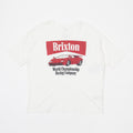 Womens BRIXTON World Champion Oversized Boyfreind T-Shirt in OFF WHITE