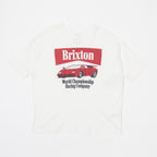Womens BRIXTON World Champion Oversized Boyfreind T-Shirt in OFF WHITE