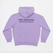 OBEY Worldwide Cities Hoodie in PURPLE