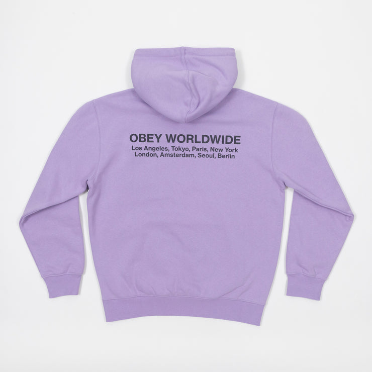 OBEY Worldwide Cities Hoodie in PURPLE