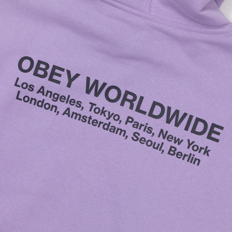 OBEY Worldwide Cities Hoodie in PURPLE