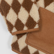 Womens BRIXTON Wylie Sherpa Jacket in BROWN & CREAM