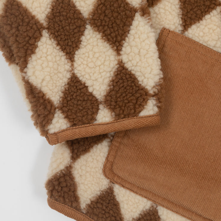Womens BRIXTON Wylie Sherpa Jacket in BROWN & CREAM
