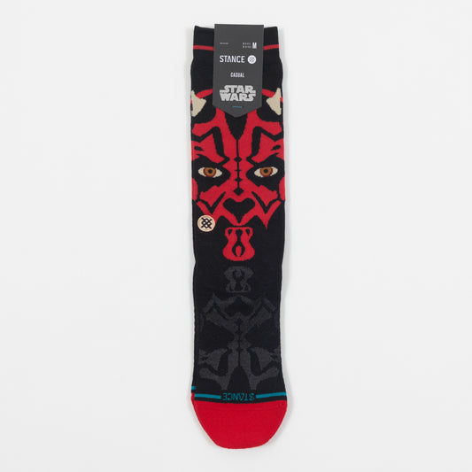 STANCE X Star Wars Maul Crew Socks in BLACK & RED