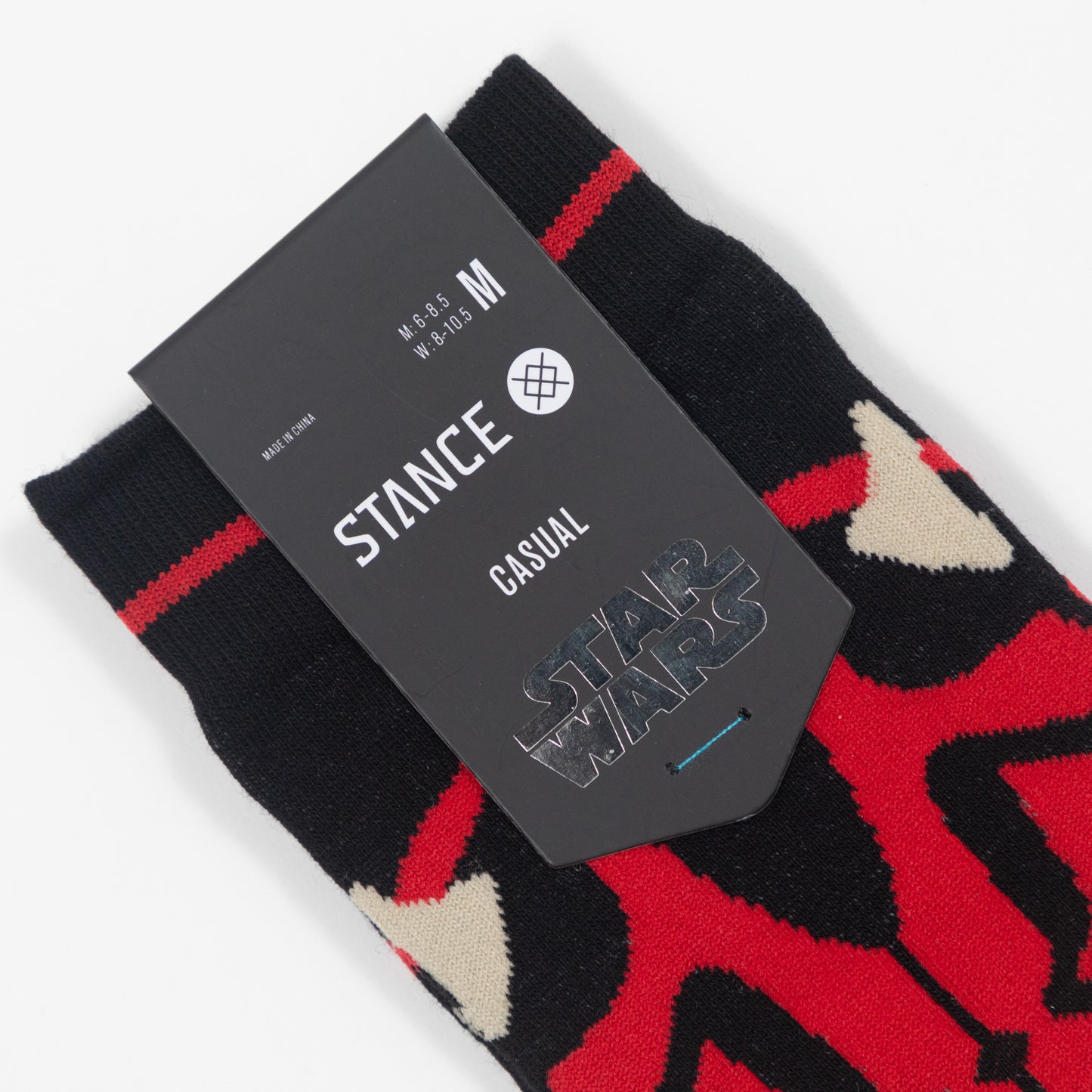STANCE X Star Wars Maul Crew Socks in BLACK & RED