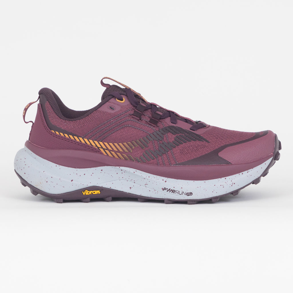Burgundy Womens trail running Saucony trainers