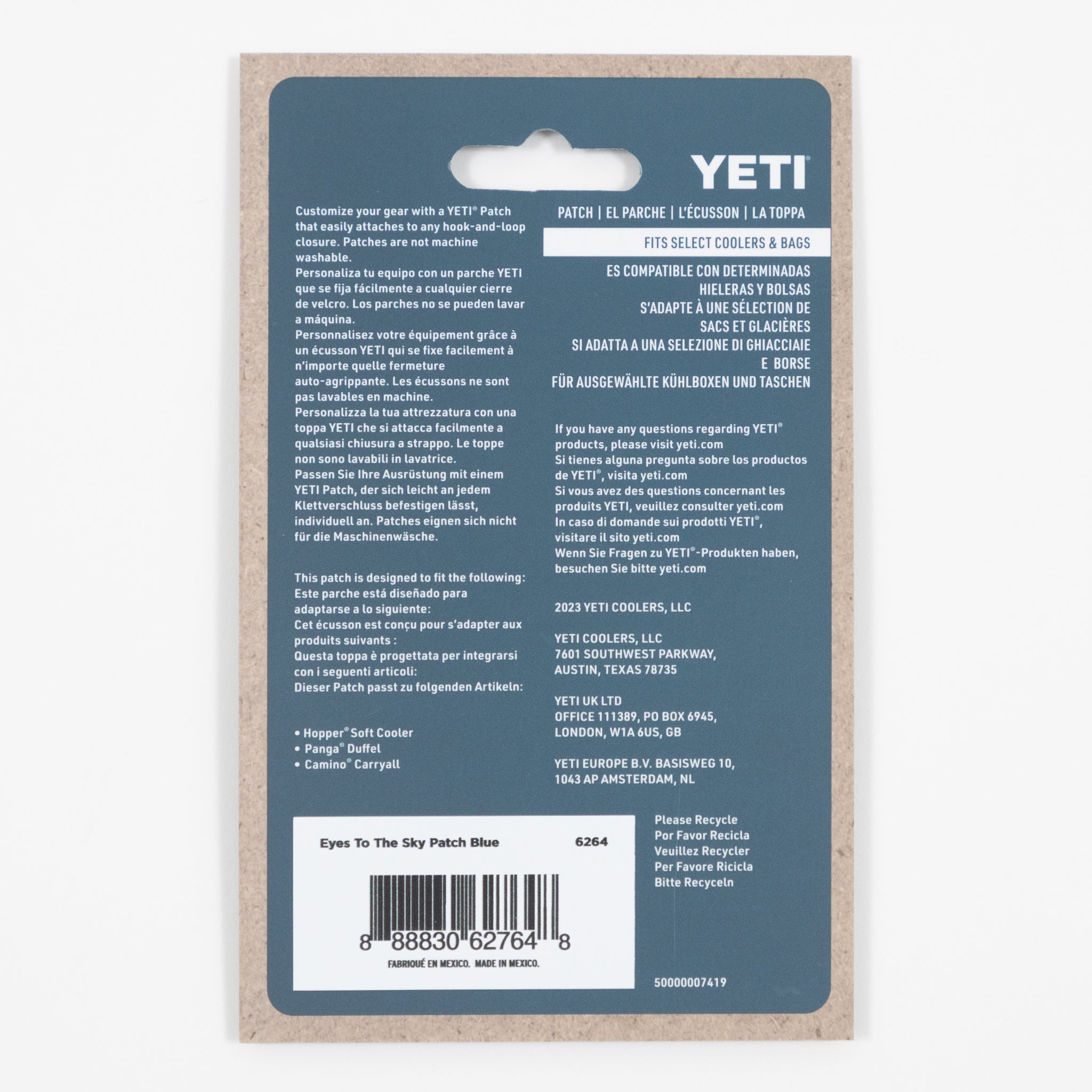 YETI Eyes To The Sky Patch in BLUE