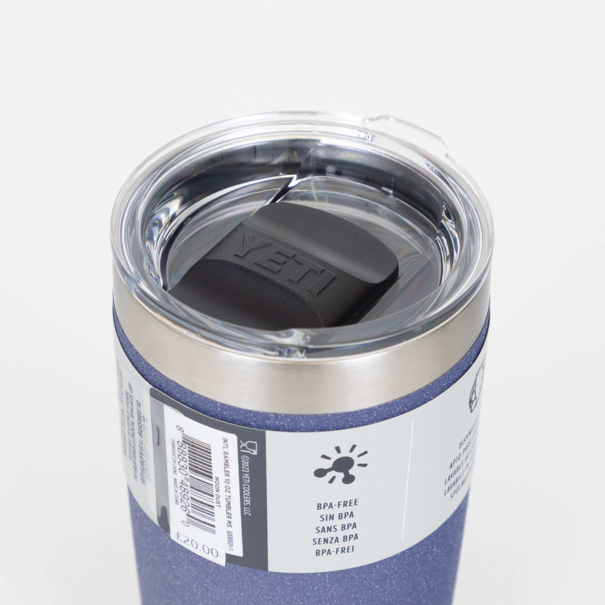 YETI Rambler 10oz Tumbler — Moon Dust — detail view