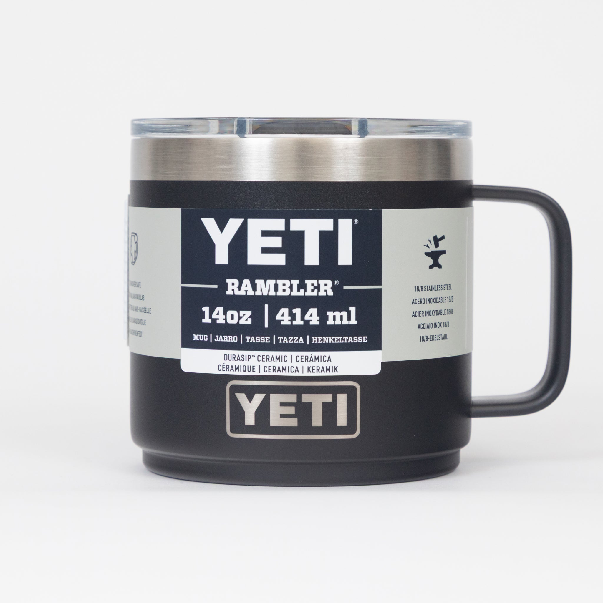 YETI Rambler® 14 oz (414 ml) Stackable Mug With DuraSip™ Ceramic Lining in BLACK