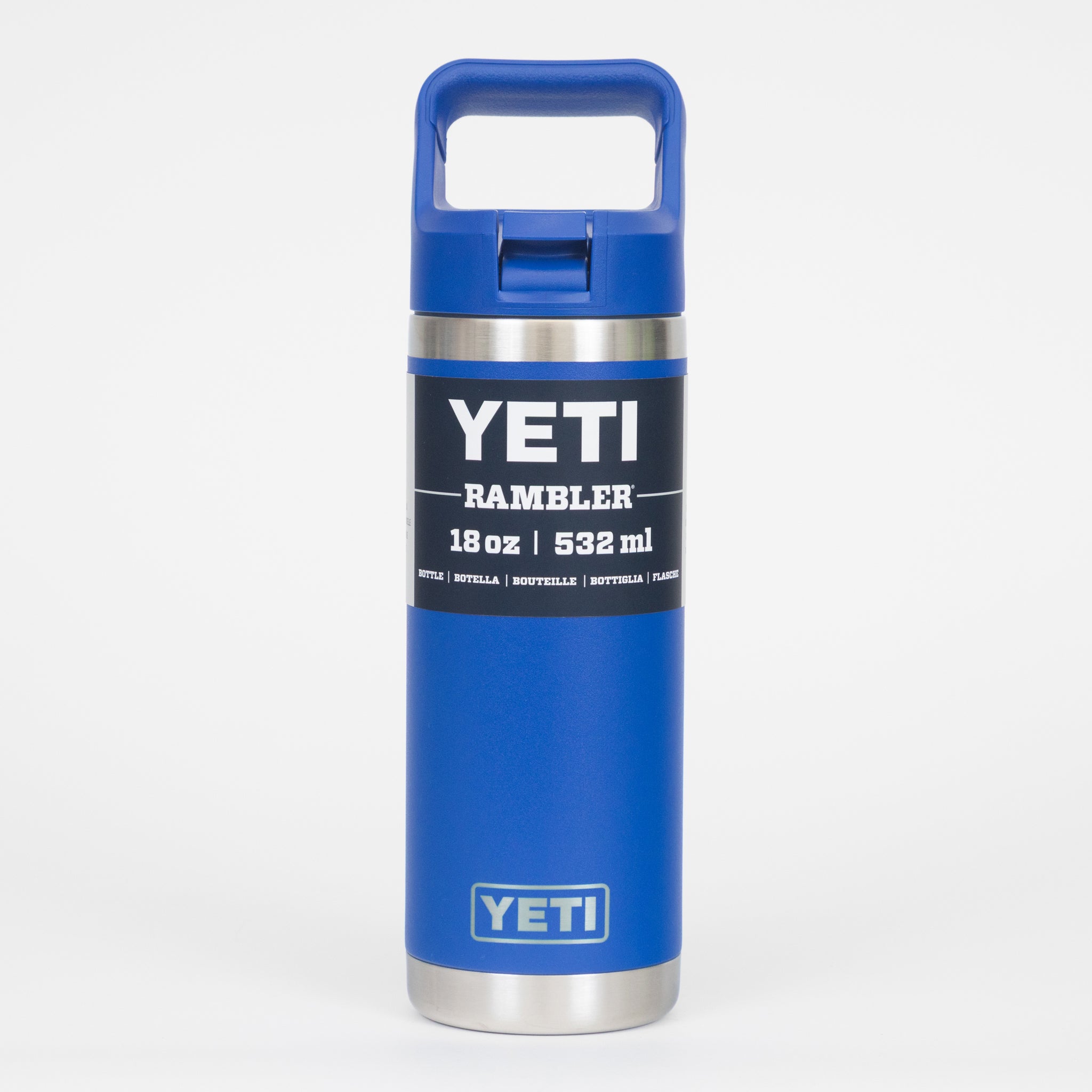YETI Rambler® 18 oz (532 ml) Bottle With Straw Cap in Royal Blue