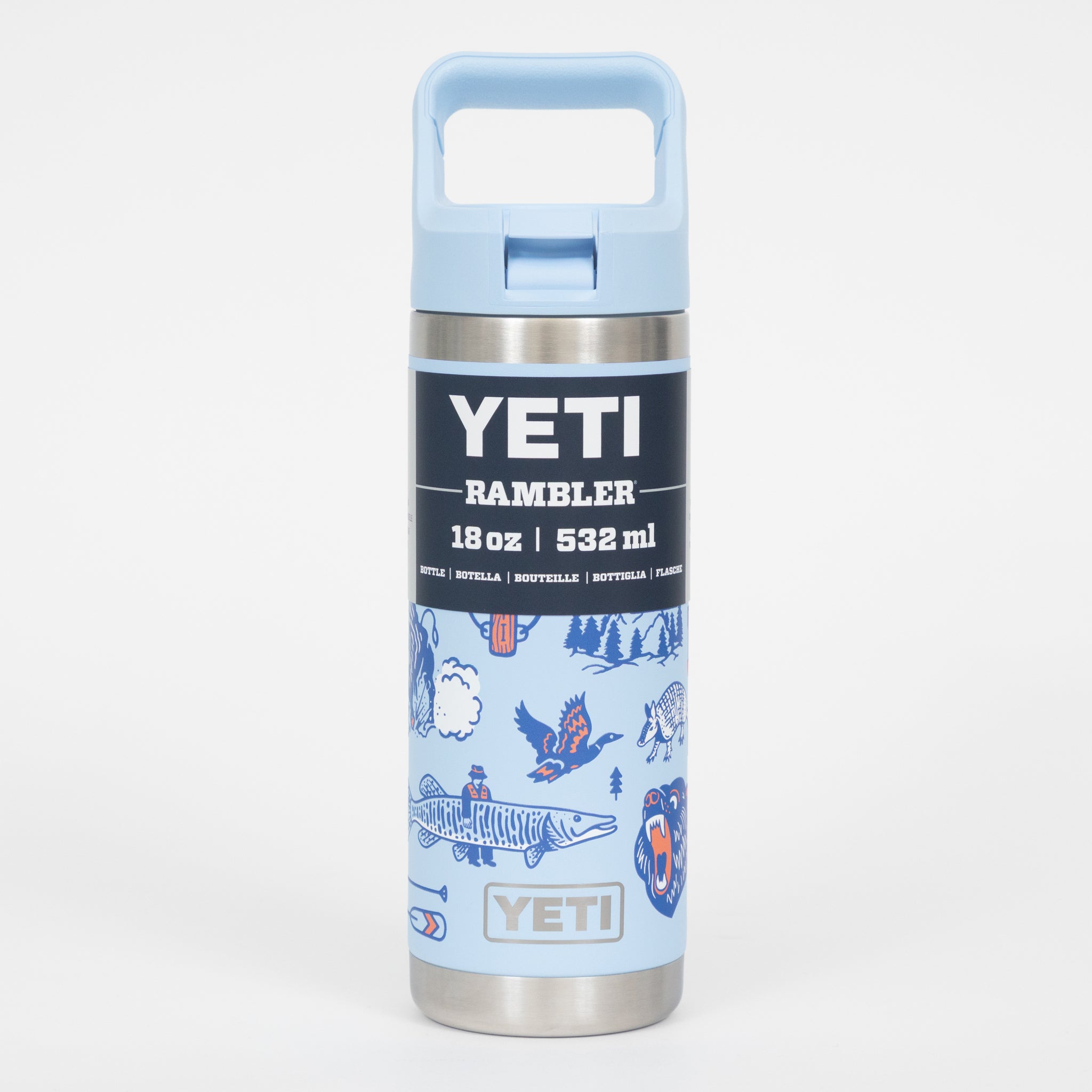 YETI Rambler® 18 oz (532 ml) Bottle with Straw Cap in Big Sky Summer Camp