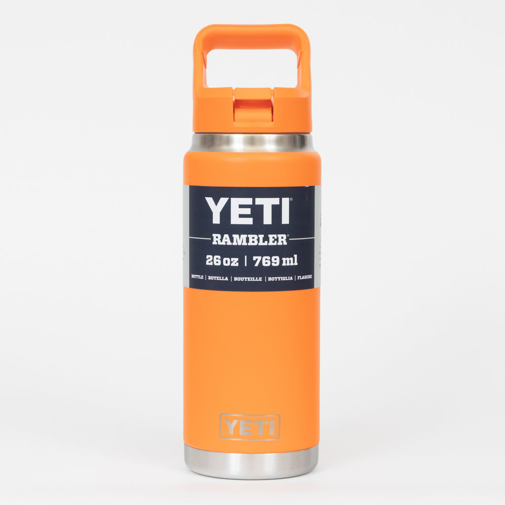 YETI Rambler® 26 oz (769 ml) Bottle With Straw Cap in King Crab Orange
