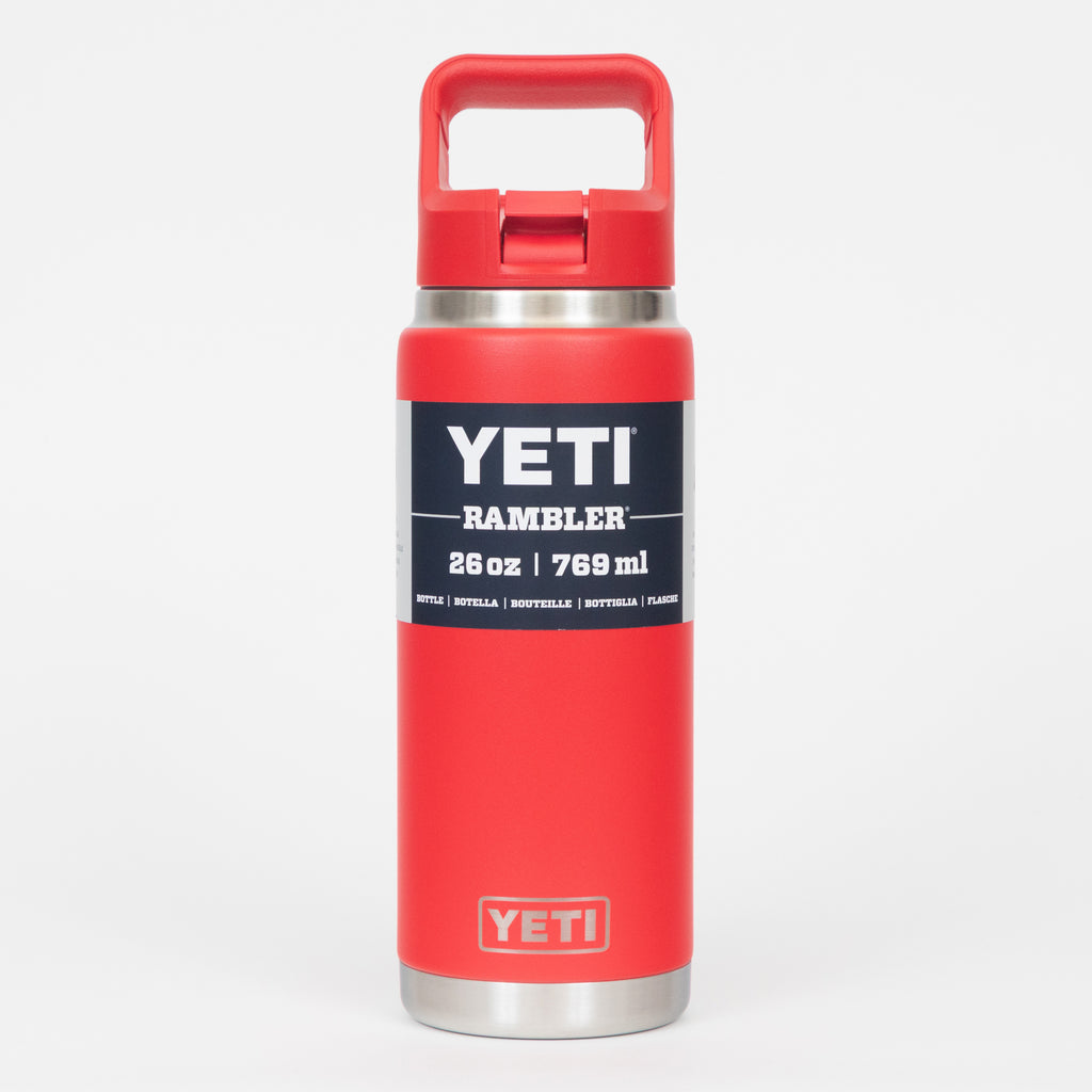 YETI Rambler® 26 oz (769 ml) Bottle With Straw Cap in Rescue Red