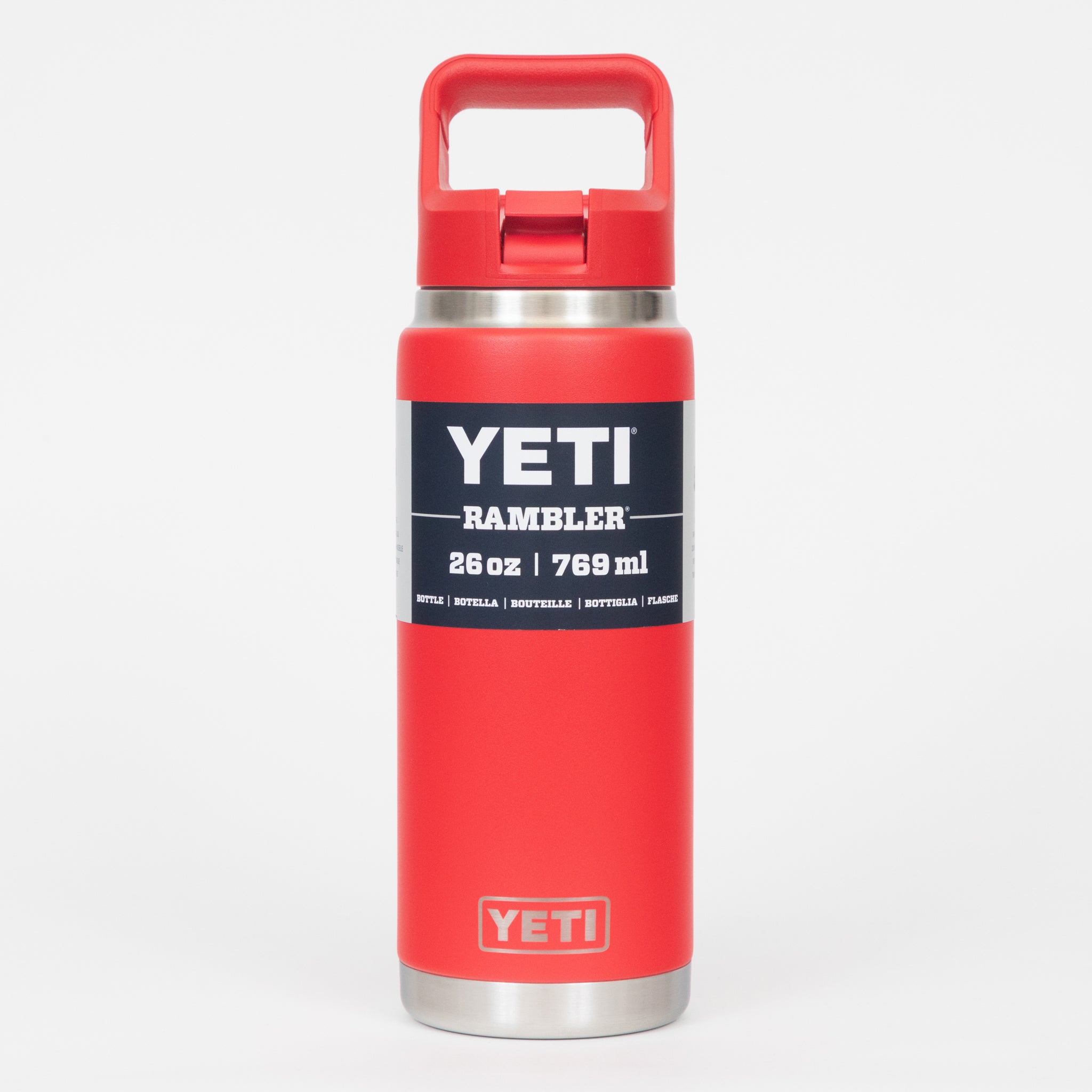 YETI Rambler® 26 oz (769 ml) Bottle With Straw Cap in Rescue Red