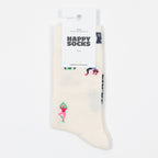 HAPPY SOCKS Yoga Socks in CREAM