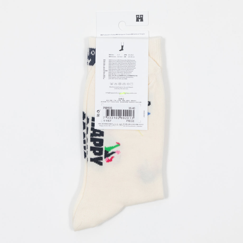 HAPPY SOCKS Yoga Socks in CREAM
