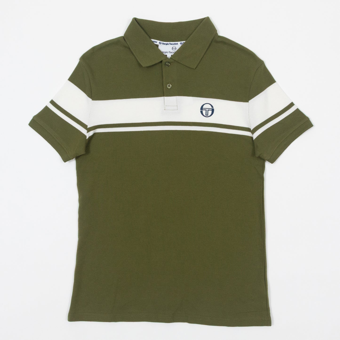 SERGIO TACCHINI Young Line Polo Shirt in GREEN & WHITE
