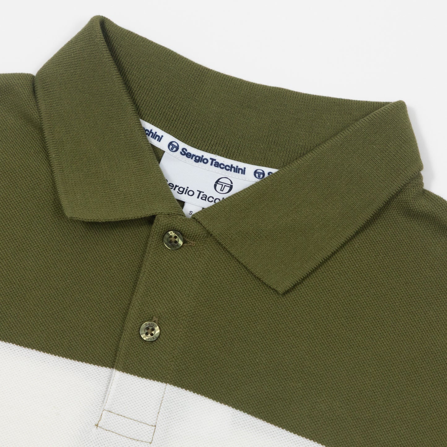 SERGIO TACCHINI Young Line Polo Shirt in GREEN & WHITE